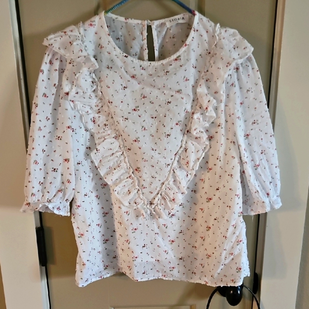 Breath Of Youth Floral Ruffle Top